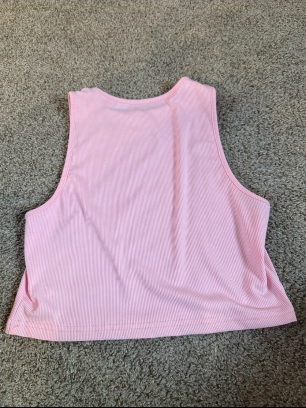 SHEIN Light Pink Ribbed Crop Tank